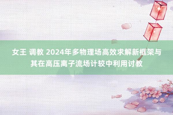 女王 调教 2024年多物理场高效求解新框架与其在高压离子流场计较中利用讨教