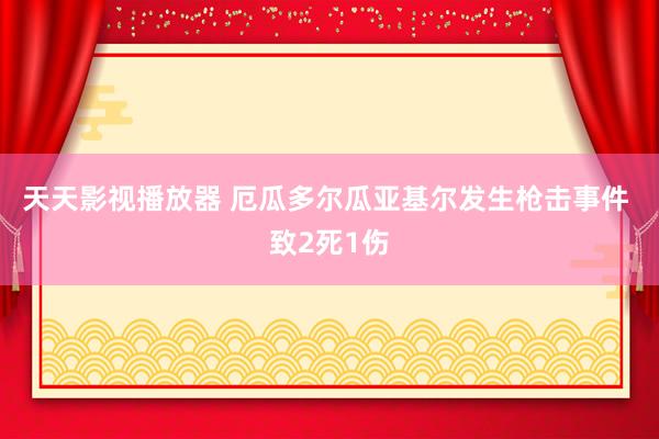 天天影视播放器 厄瓜多尔瓜亚基尔发生枪击事件 致2死1伤