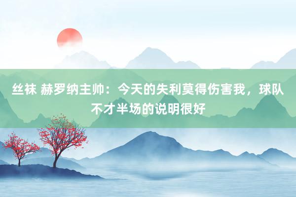 丝袜 赫罗纳主帅：今天的失利莫得伤害我，球队不才半场的说明很好