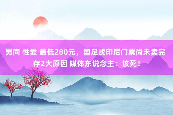 男同 性愛 最低280元，国足战印尼门票尚未卖完 存2大原因 媒体东说念主：该死！