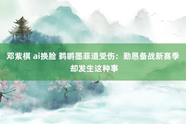 邓紫棋 ai换脸 鹈鹕墨菲道受伤：勤恳备战新赛季 却发生这种事