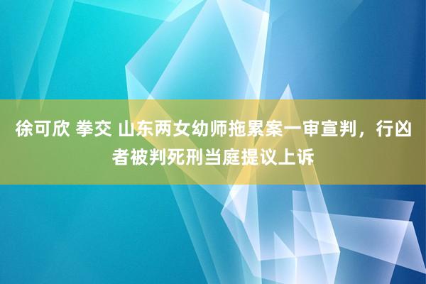 徐可欣 拳交 山东两女幼师拖累案一审宣判，行凶者被判死刑当庭提议上诉