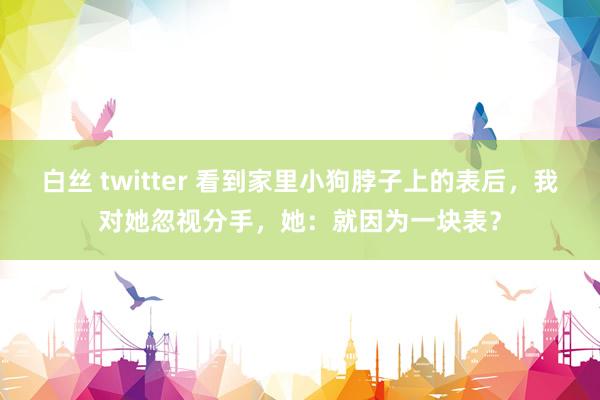 白丝 twitter 看到家里小狗脖子上的表后，我对她忽视分手，她：就因为一块表？