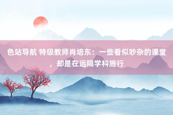 色站导航 特级教师肖培东：一些看似吵杂的课堂，却是在远隔学科施行