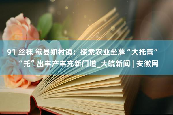 91 丝袜 歙县郑村镇：探索农业坐蓐“大托管”    “托”出丰产丰充新门道_大皖新闻 | 安徽网