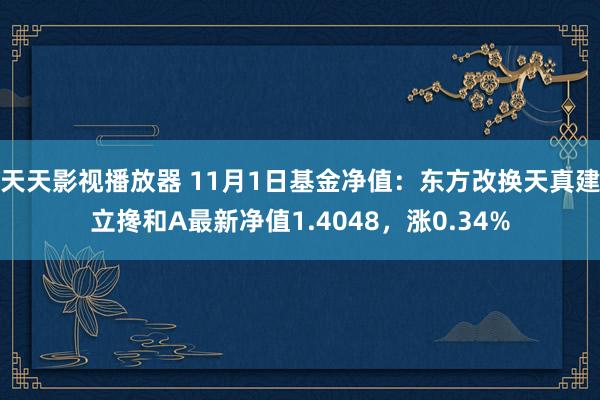 天天影视播放器 11月1日基金净值：东方改换天真建立搀和A最新净值1.4048，涨0.34%