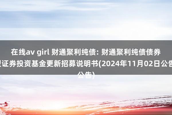 在线av girl 财通聚利纯债: 财通聚利纯债债券型证券投资基金更新招募说明书(2024年11月02日公告)