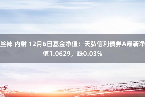 丝袜 内射 12月6日基金净值：天弘信利债券A最新净值1.0629，跌0.03%